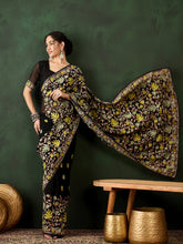 Womens Fashion Ethnic Black Color Sarees-MLSHWSA1456BLK0ONE